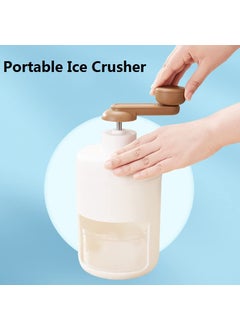shoxil Shoxil Shaved Ice Machine Snow Cone Machine Manual Portable Ice Crusher and Shaved Ice Machine with Free Ice Cube Trays BPA Free  - Image 3
