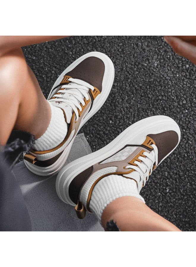 U.S. Polo Assn. Platform Spliced Casual Men's Sneakers, Retro Preppy Style Men's Leisure Shoes - Image 4