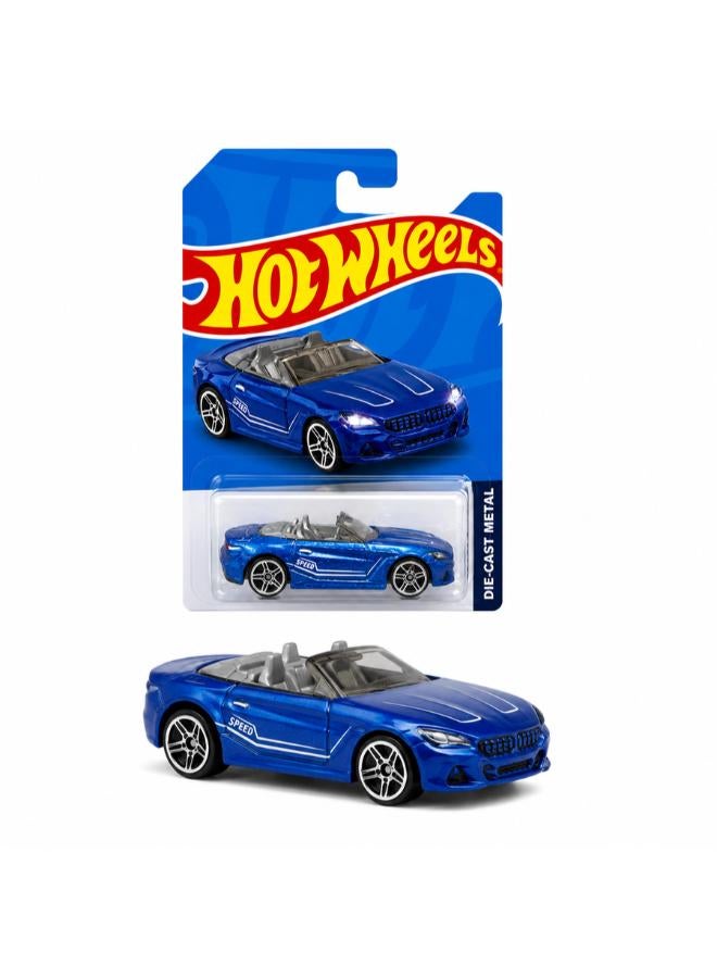 Blue Convertible Die-Cast Toy Car 1:64