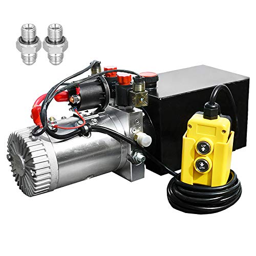 DC HOUSE Hydraulic Pump 12V Dump Trailer Pump 8 Quart Hydraulic Power Units Electric Hydraulic Pump for Dump Trailer and DIY Hydraulic Systems(8 Quart Double Acting) - Image 4