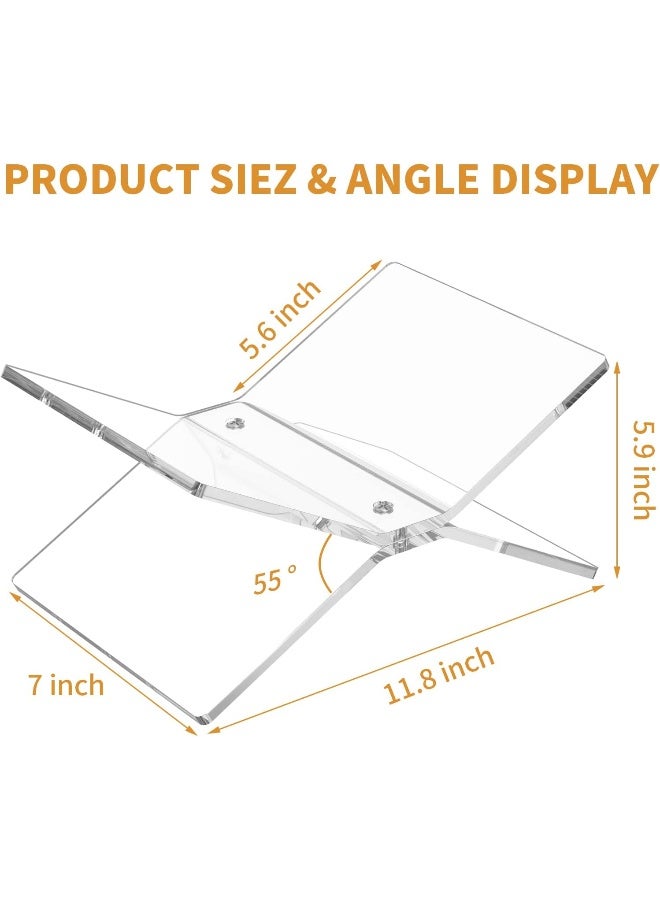 TPGP Clear Acrylic Book Holder, 2 Piece Reading Stand Display For Textbooks, Recipe, Picture, Bible, Cookbook, Magazine Display - Image 4