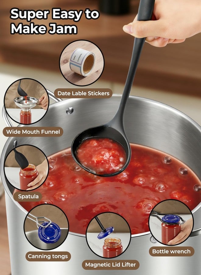 FOHERE Canning Supplies Starter Kit, 21.5QT 11PCS Canning Pots for Beginners, Water Bath Canner with Funnel, Jar Lifter & Heat-Resistant Gloves for Jam, Pickles & Seafood Boil - Image 5