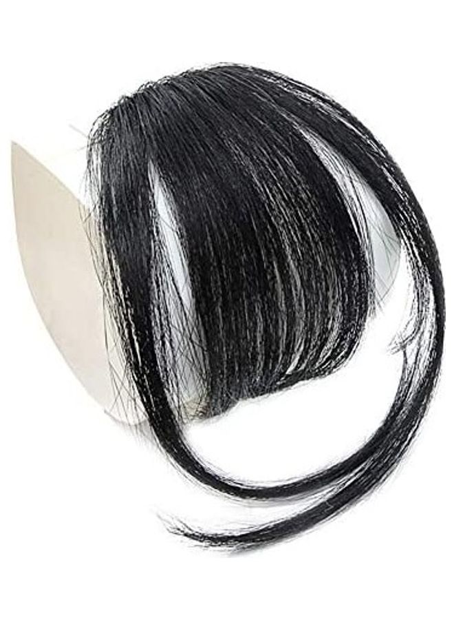 NIBEMINENT Clip-In Bangs Fringe Hair Extension Black 10inch