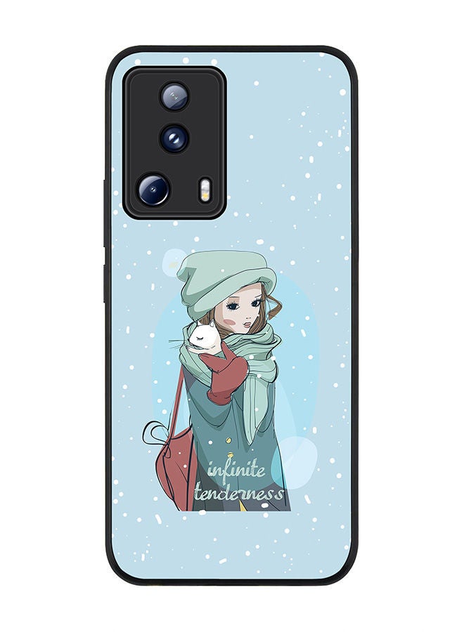 Stylizedd Rugged Black edge case for Xiaomi 13 Lite 5G / Xiaomi Civi 2 5G, Slim fit Soft Case Flexible Rubber Edges Anti Drop TPU Gel Thin Cover -  Infinite Tenderness - Image 1