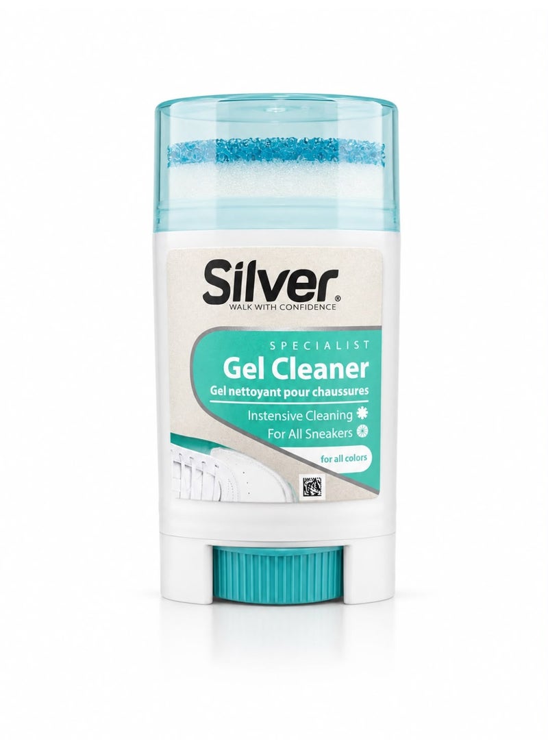 Silver Sneaker Gel Cleaner 50ml with Sponge Applicator – Suitable for All Colors - 50ml - Image 1
