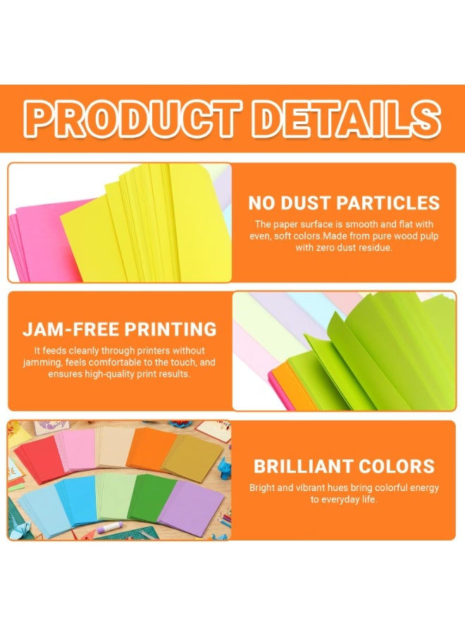 LODROC Coloured Card, 100 Sheets, A4 80gsm Coloured Art Paper, 10 Colours Art Crafts Construction Paper for Crafting, Decorating, Drawing, Cutting, DIY, Arts - Image 1