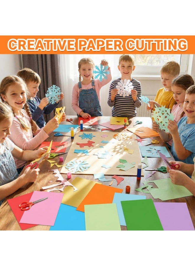 LODROC Coloured Card, 100 Sheets, A4 80gsm Coloured Art Paper, 10 Colours Art Crafts Construction Paper for Crafting, Decorating, Drawing, Cutting, DIY, Arts - Image 3