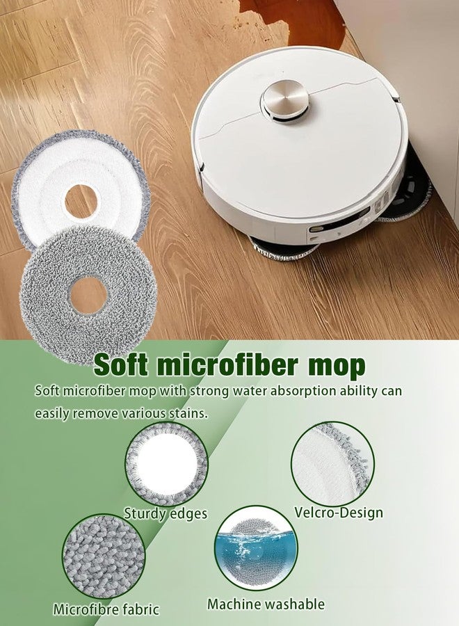 E-HAO 405 & 505 Mop Pads Replacement Parts for iRobot Roomba Plus 405 (G181 & G185) Vac, Roomba Plus 505 Combo Robot Vacuum. Washable & Reusable Microfiber Mop Pads Accessories, 8-Pack - Image 3