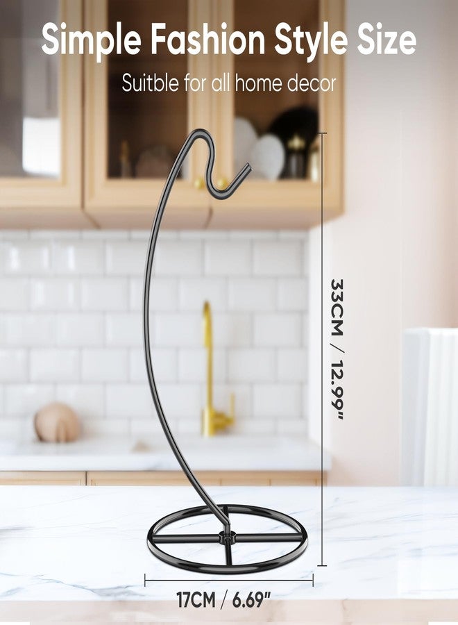 Beesini Banana Holder, 2 Pack Banana Hanger, Banana Tree Holder Metal, Banana Stand Holder, Holds Up to 15LB Banana or Grape, Banana Rack for Kitchen Counter, Black - Image 3