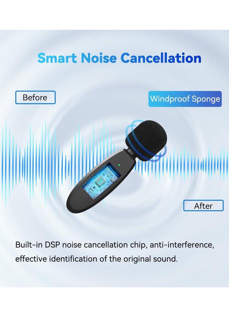 Arabest - 3 in 1 Mini Microphone Wireless Lavalier Microphones for iPhone, Android and Camera- 2.4G Cordless Double Mics with Noise Reduction-Professional Video Recording Lav Mic for Interview, Vlog - Image 1