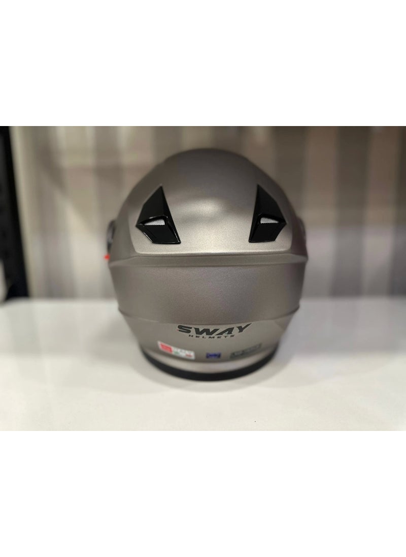 sway Helmet 926 Matte Titanium Chin Opening  - Image 5