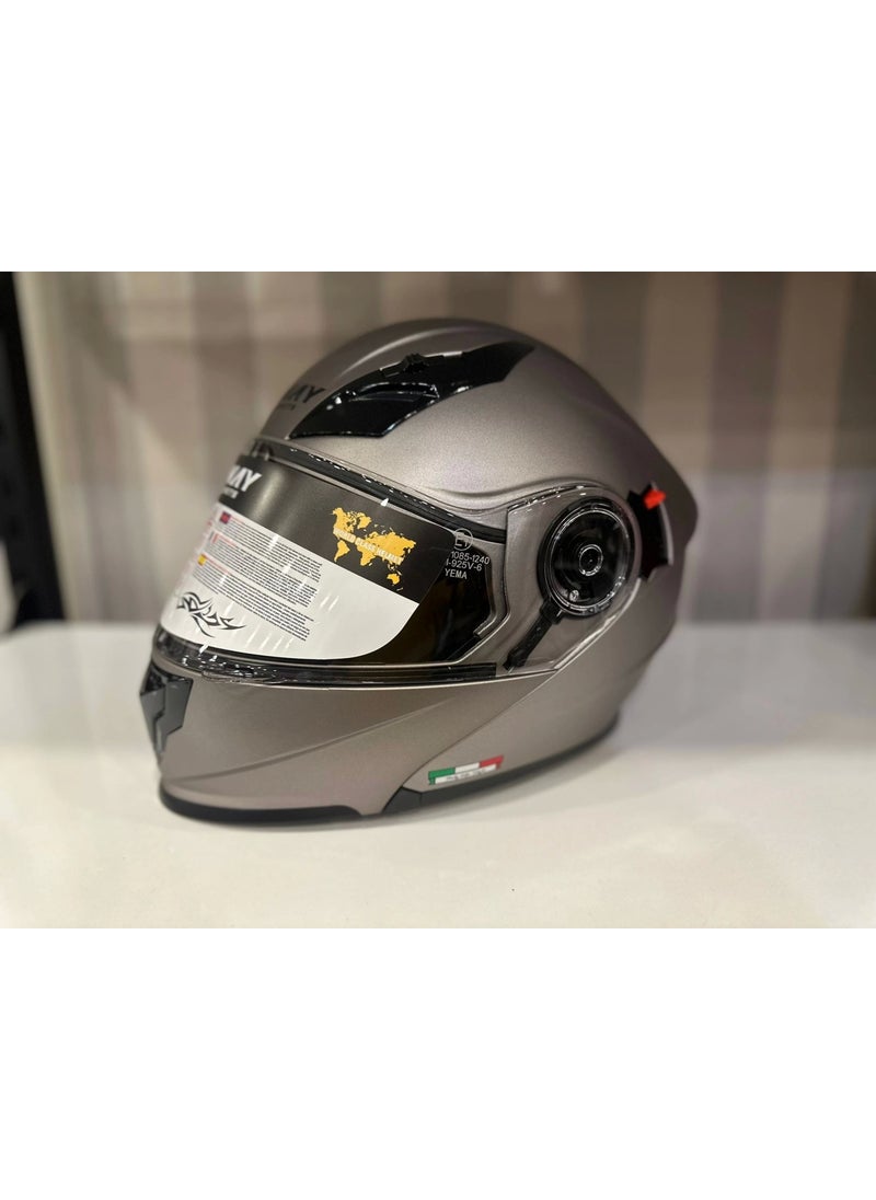 sway Helmet 926 Matte Titanium Chin Opening  - Image 1