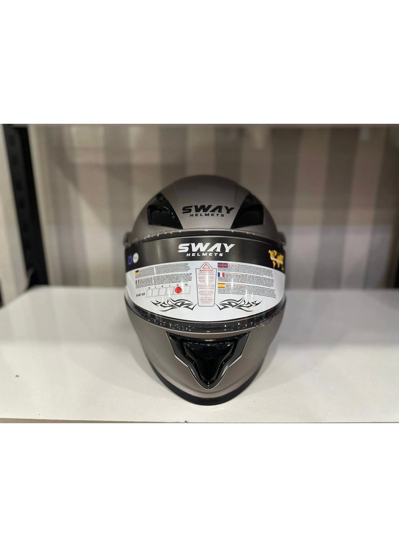 sway Helmet 926 Matte Titanium Chin Opening  - Image 4