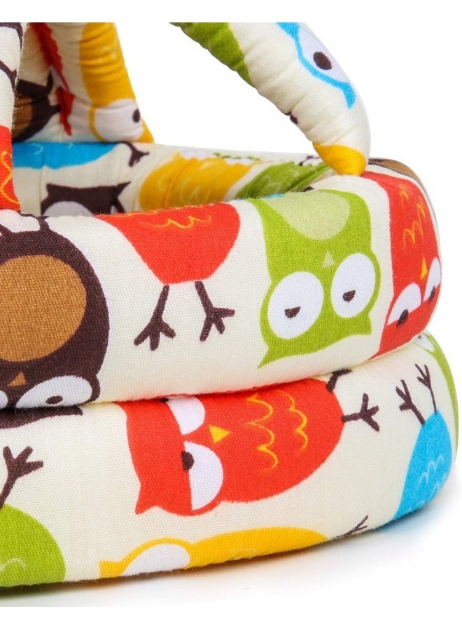 FLYPARTY Adjustable Infant Baby Toddler Protective Hat Helmet Safety Cap (Beige Owl) - Image 5