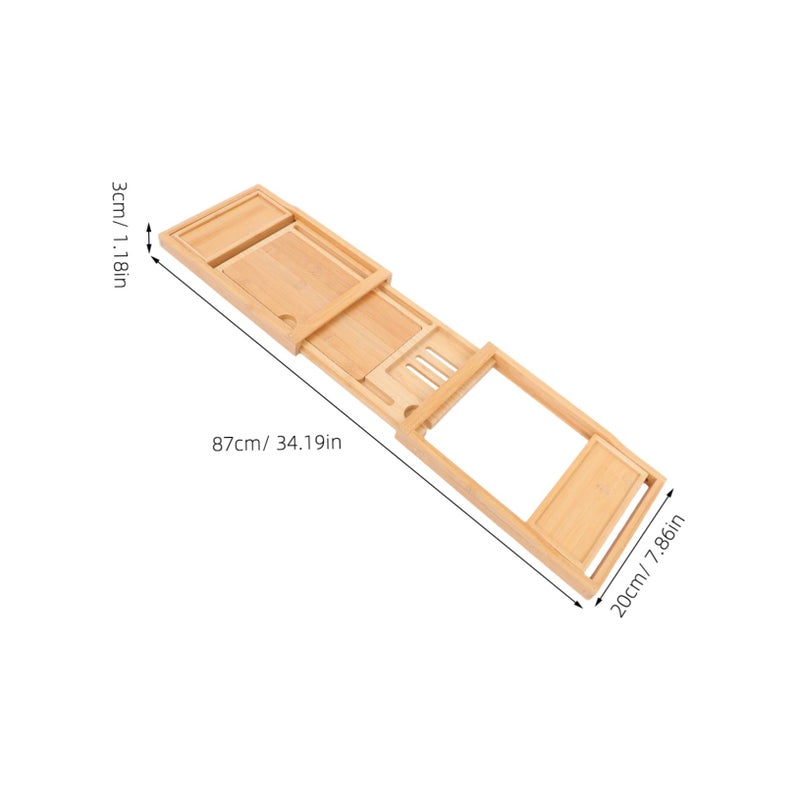 Adjustable Bathtub Tray Holder for Phone Towels Toiletries and Bath Essentials - Image 3