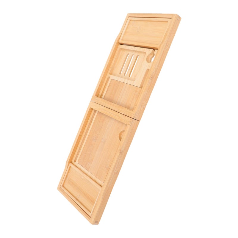Adjustable Bathtub Tray Holder for Phone Towels Toiletries and Bath Essentials - Image 2