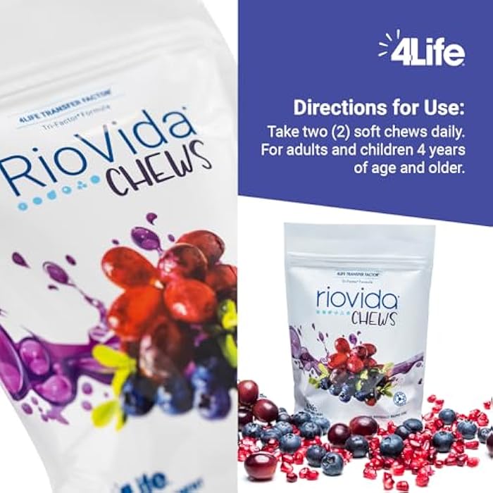 4Life RioVida Chews, Supplement Supports Immune System & Healthy Aging with Elderberry, Acai Berry & Transfer Factor Proteins - 30 Chews - Image 5