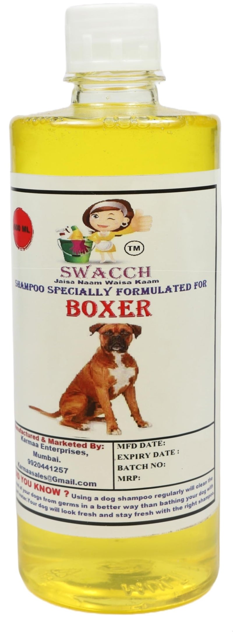 swacch Shampoo | Puppy Safe Shampoo | PH Balanced | Ditch to Itch for Boxer Dog Shampoo 500ml (Lemon) + Spike Ball Chew Toy Combo Pack - Image 2