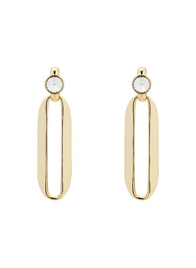 Karen Millen Crystal Ellipse Drop Earring  - Image 1