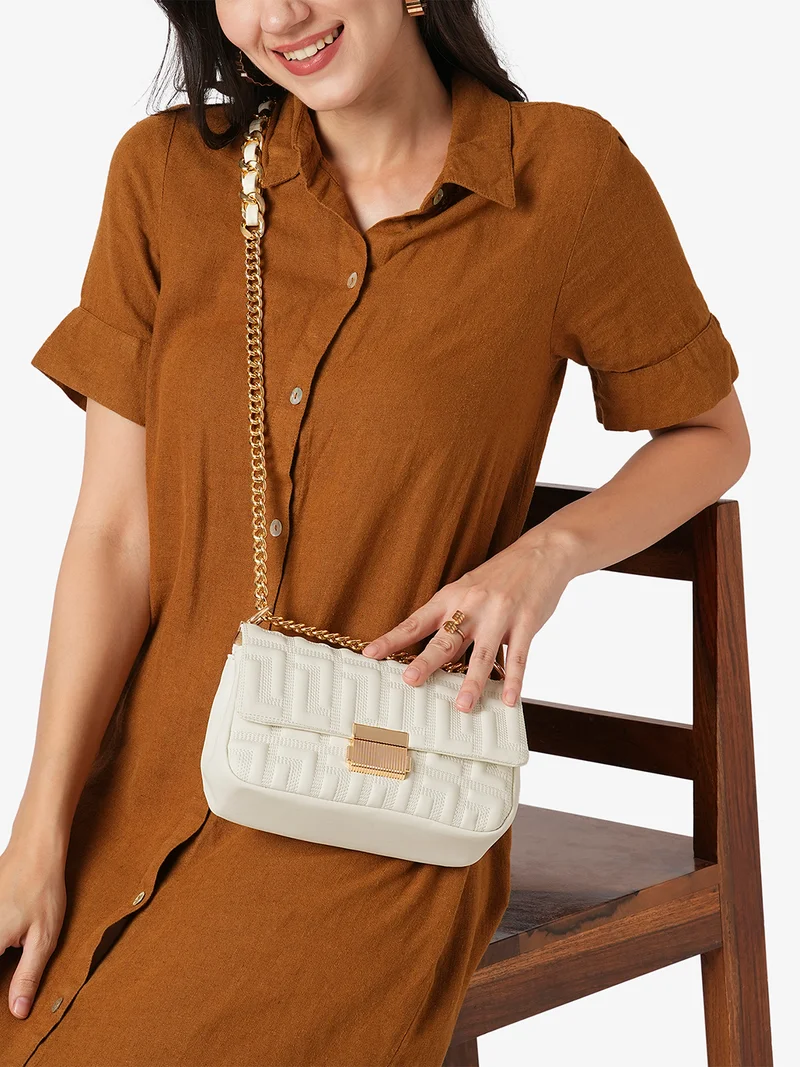 Lavie Luxe Juli25 flap sling(Off White)