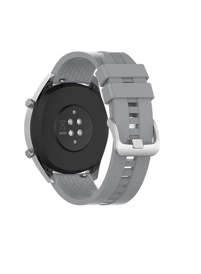 سوار ساعة سيليكون رياضي مقاس 20 ملم لساعة سامسونج جالاكسي 54 44 و40 وجالاكسي 5 برو 45 ملم 4 كلاسيك 46 42 3اكتيف 2 للنساء والرجال رمادى