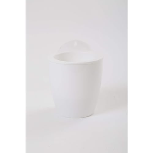 CAPPL Self Watering Hanging Planter Flower Pot (White-White Pack of 12) - Image 1