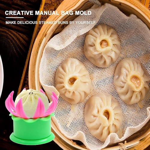 Perfect Pricee Plastic Momos Dumpling Maker Dough Press Mould Shapes (Pink and Green) - Image 5