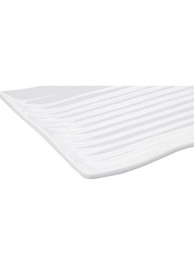 Harmony Harmony 17.5" Rectangular Plate With Horizontal Stripes  - Image 4