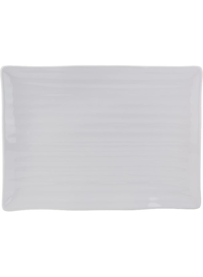 Harmony Harmony 17.5" Rectangular Plate With Horizontal Stripes  - Image 2