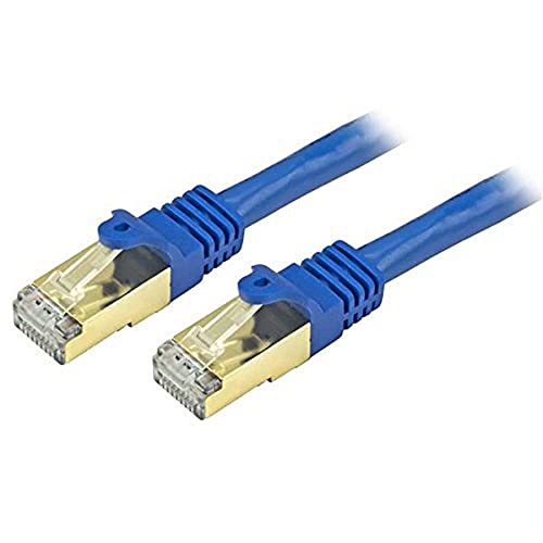 Startech.com StarTech 15ft CAT6a Ethernet Cable 10 Gigabit Shielded Snagless RJ45 100W PoE Patch Cord 10GbE STP Network Cable with Strain Relief Blue UL TIA C6ASPAT15BL - Image 1