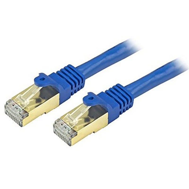 Startech.com StarTech 15ft CAT6a Ethernet Cable 10 Gigabit Shielded Snagless RJ45 100W PoE Patch Cord 10GbE STP Network Cable with Strain Relief Blue UL TIA C6ASPAT15BL - Image 2