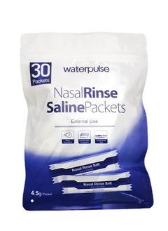 waterpulse Nasal Wash Salt Nasal Rinse Mix Allergic Rhinitis Relief Nose Cavity Protector Irrigation Adults Children Nose Cleaner 4.5g x 30 Packets  - Image 1