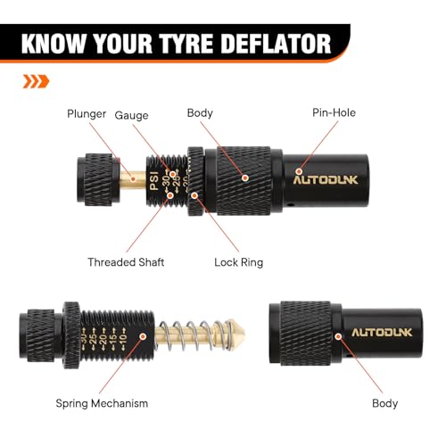 AUTODUNK Adjustable Auto-Stop Tire Deflator Valve Kit, 10-30 PSI Air Down Tool Offroad Accessories, 4 PCS - Image 2