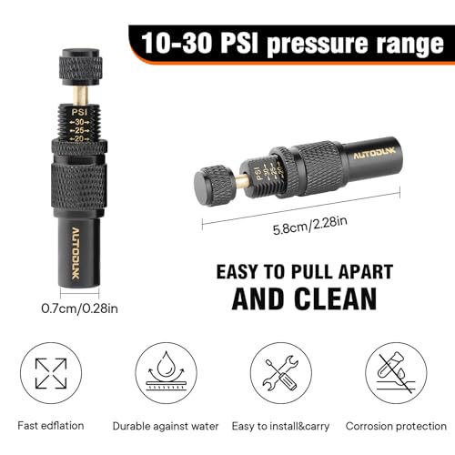 AUTODUNK Adjustable Auto-Stop Tire Deflator Valve Kit, 10-30 PSI Air Down Tool Offroad Accessories, 4 PCS - Image 5