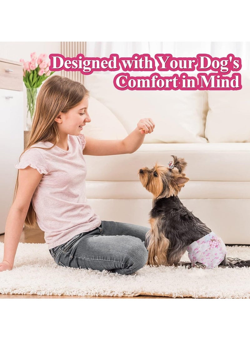 Pink Demon Disposable Pet Diapers for Female Dogs, Super Absorbent, 20 Count, Size M (3-7 kg) -  Pink - Image 5