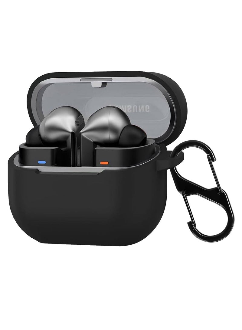 ( for Galaxy Buds 3 Pro / Buds 3 ) Case, Premium Silicone Case with Carabiner Shockproof Soft Silicone Protective Case for Men,Women - Image 1