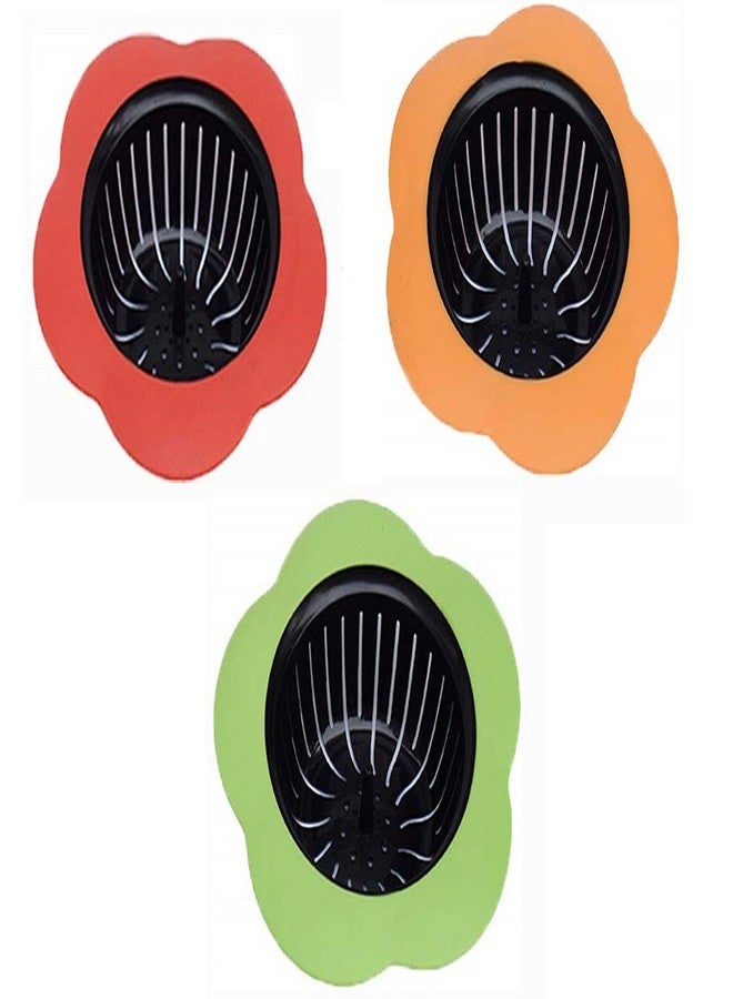 Tagve Creative Patterns Silicone Sink Strainer Kitchen,4.5" Diameter Easy Clean Plastic Filter Basket (1, Green) - Image 3