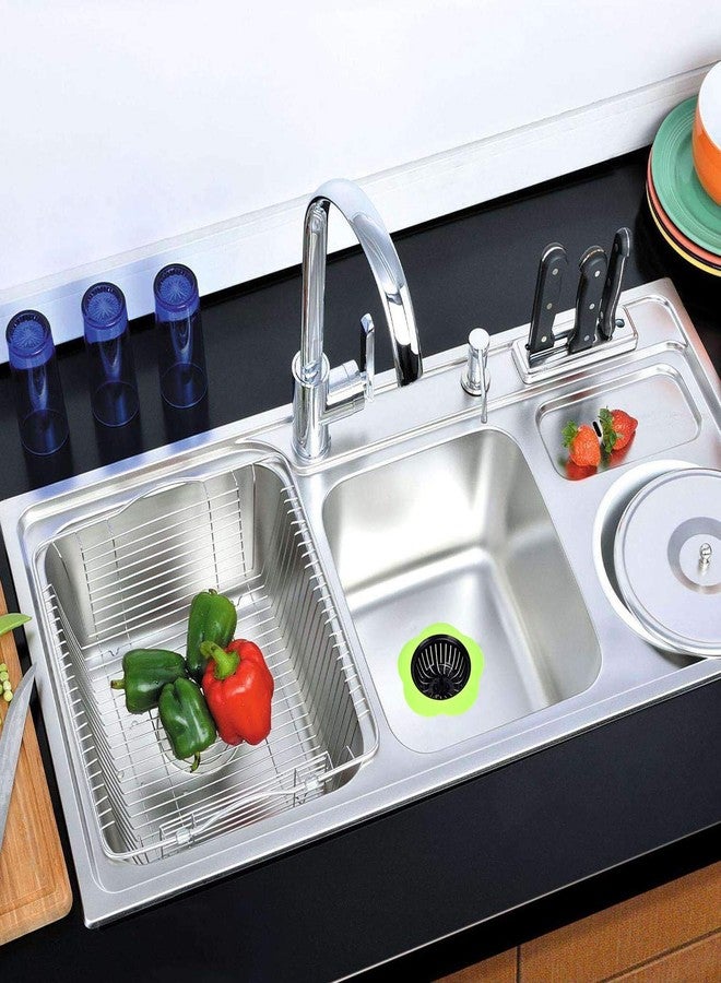 Tagve Creative Patterns Silicone Sink Strainer Kitchen,4.5" Diameter Easy Clean Plastic Filter Basket (1, Green) - Image 5