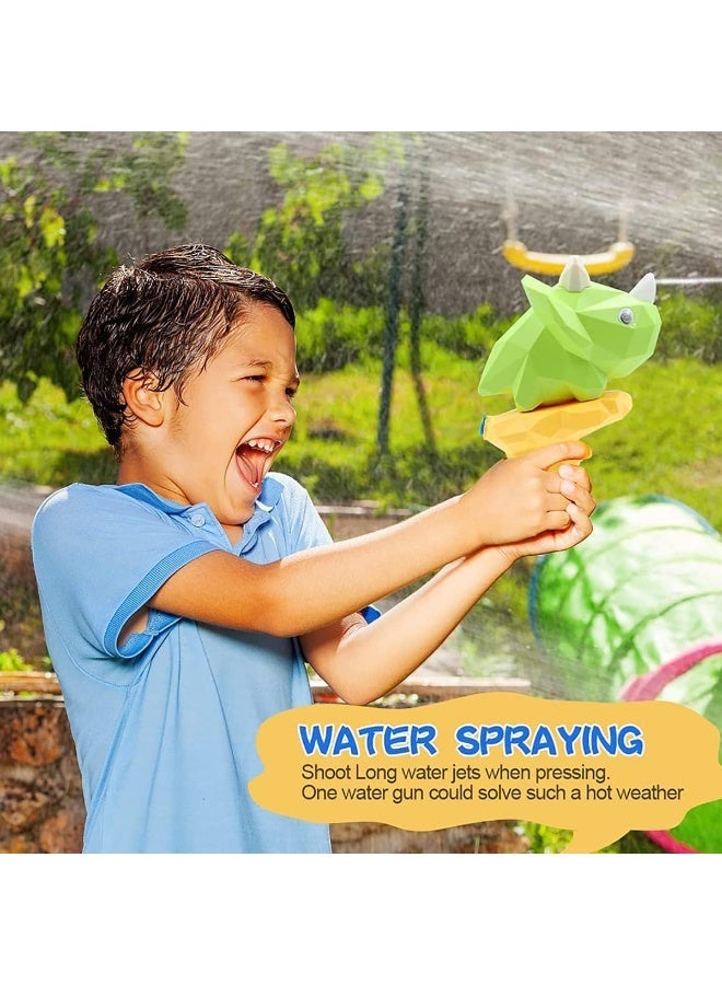5 Pcs Water Guns of Kids, 100CC Capacity, 20 Feet, Safe and Durable, One Hand Hold, Small and Portable, Smooth and Burr Free, for Swimming Pool, Beach, Summer Party, Bathroom, Dinosaur Shape - Image 3