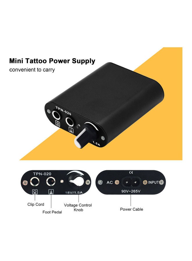 NIBEMINENT Portable Tattoo Kit Machine Set Black/Silver - Image 4