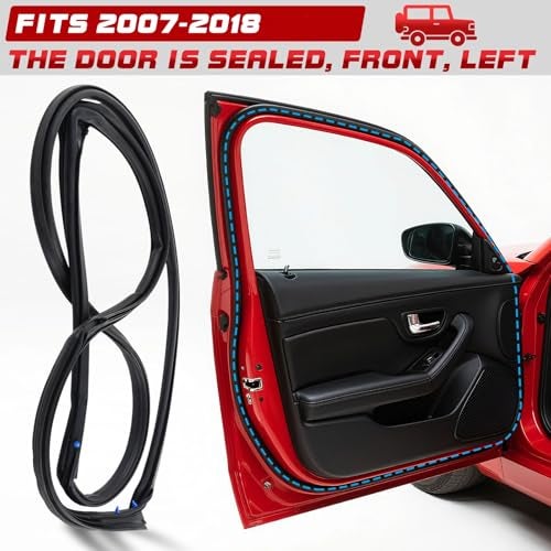 Innconee Driver Side Front Door Seals Compatible with Jeep Models Jk 20072018 Replace Rubber for Front Left Door Weatherstrip Seal Waterproof Dustproof Weather Stripping Car Accessories - Image 5