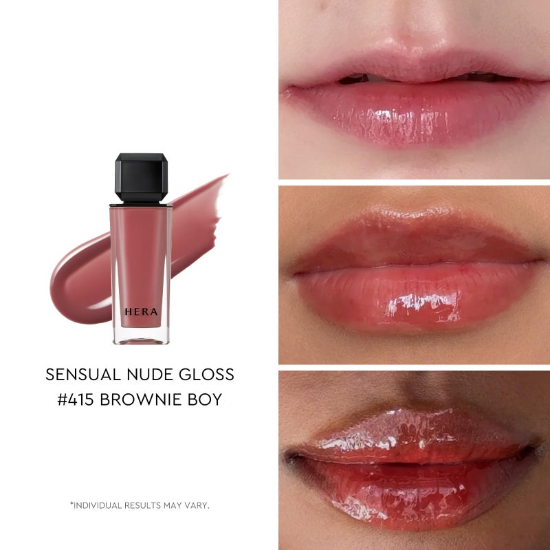 HERA Sensual Nude Lip Gloss #415 BROWNIE BOY - FELIX Picked | Volumizing Sheer & Glossy Finish, Non-sticky, Moisturizing and Hydrating, Korean Makeup, 0.17 oz. (5g) - Image 2