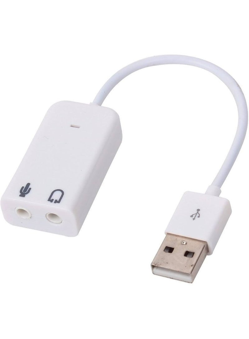 External audio adapter - USB sound card with 7.1 virtual surround sound, enhances the audio experience on laptops and desktops, ideal for gamers, musicians, and music lovers. - Image 1