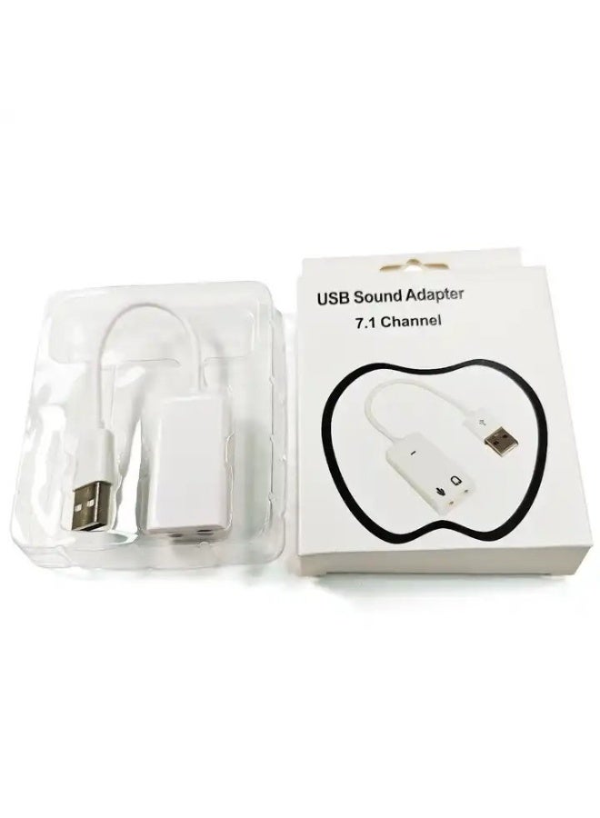 External audio adapter - USB sound card with 7.1 virtual surround sound, enhances the audio experience on laptops and desktops, ideal for gamers, musicians, and music lovers. - Image 2