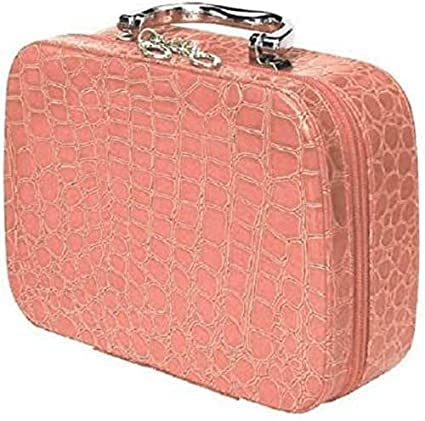 PARVY Latest Stylish Makeup Bag Makeup Box for Women Cosmetic Storage Boxes Jewellery Organizer Toiletry Bag with Compact Magnifying Mirror for Travel 1Pcs MultiColour - Image 1
