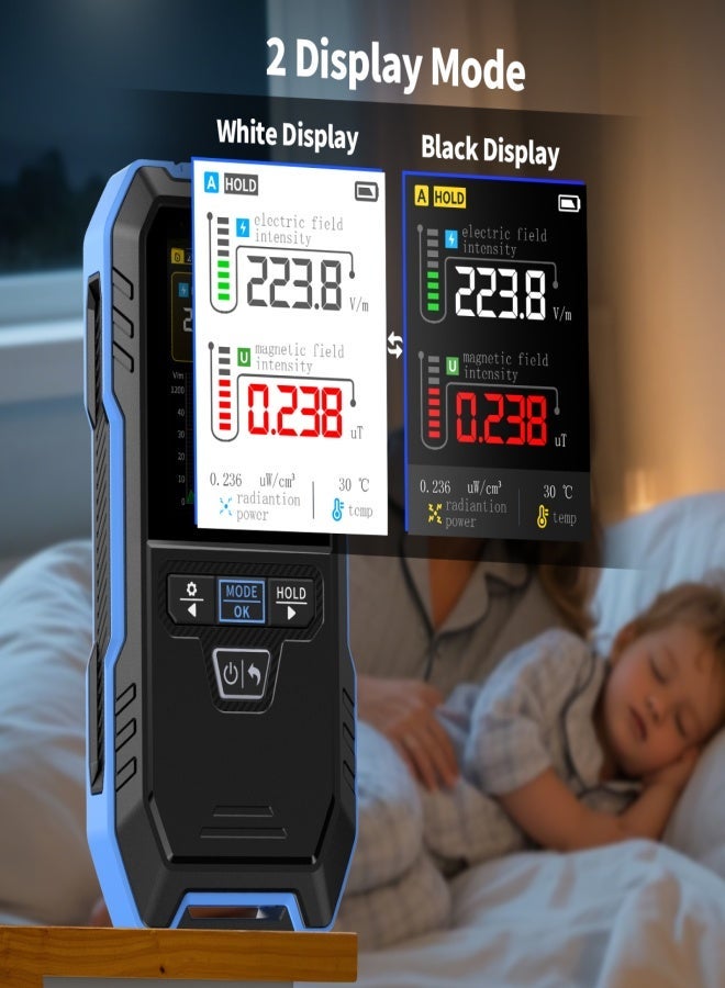 FNIRSI ERD-10 EMF Meter, 4 in 1 EMF Radiation Meter with Curve Mode, Rechargeable EMF Reader Electromagnetic Field RF Meter for Home, Office, Ghost Hunting - Image 5