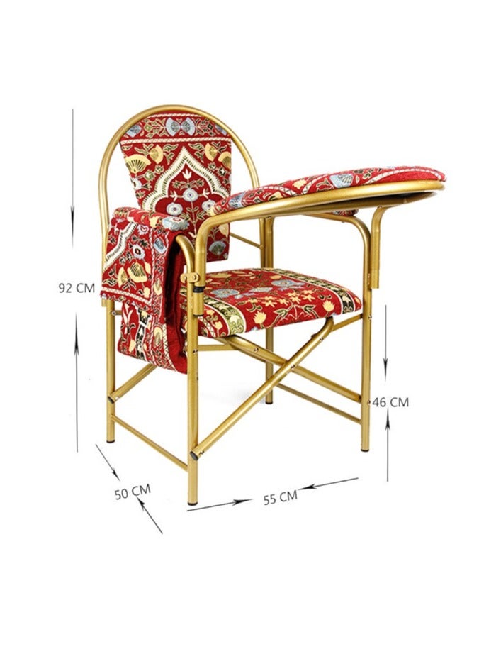 REBENUO Chair for prayer and recitation of the Holy Quran (red) - Image 3