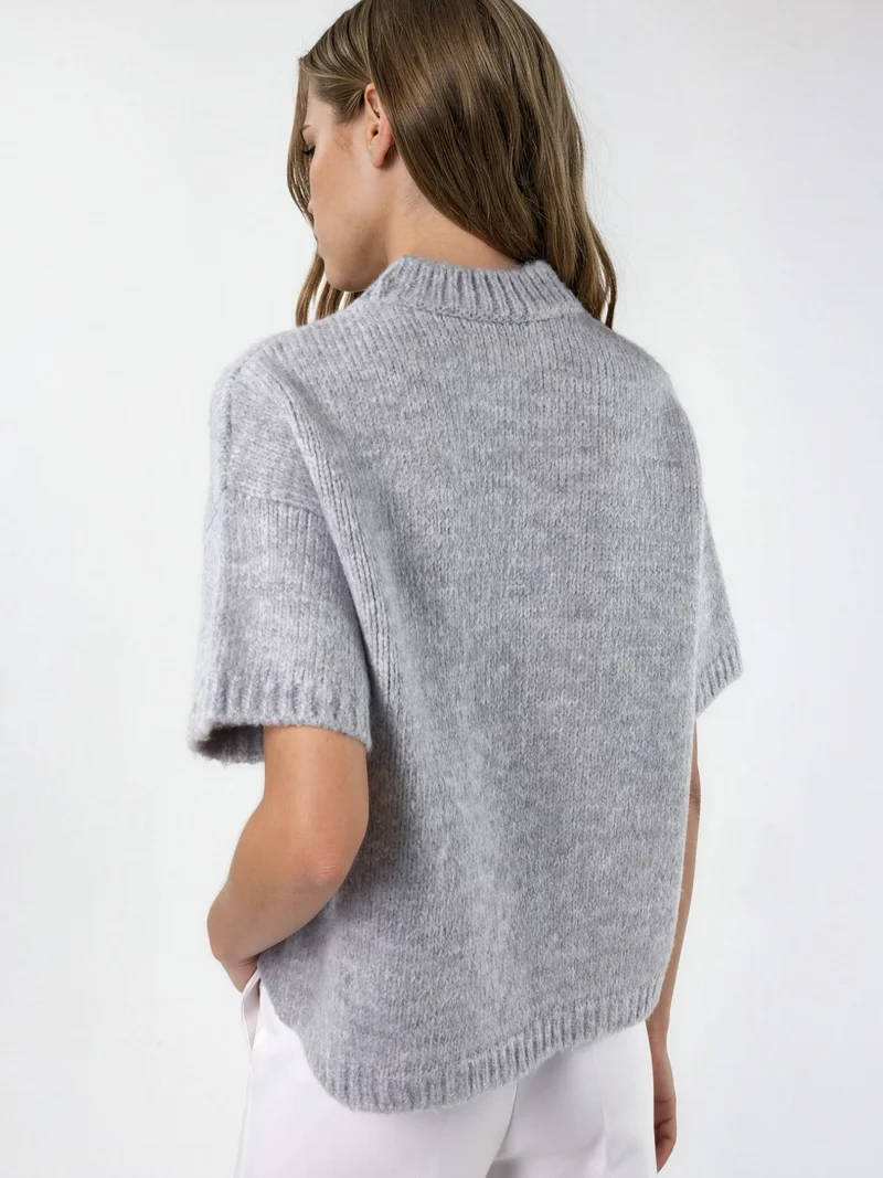 HICCUP Relaxed Fit Crew Neck Knitwear Sweater