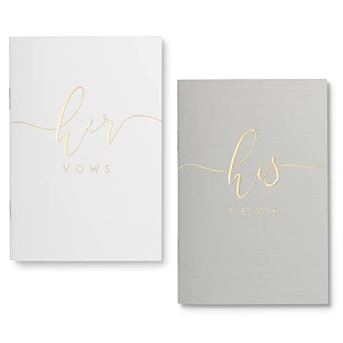 UNITED ESELL UNITED ESELL Wedding Vow Books His and Hers  Black and White Foil Bride and Wedding Notebook with 28 Pages  59 x 39  Vow Renewal  Bridal Shower Gifts  Time Capsule Letter