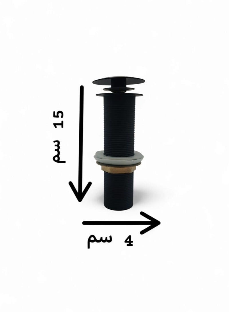 The 15cm black automatic sink stopper gives a modern look that blends in with most modern bathroom and kitchen decors.  - Image 2